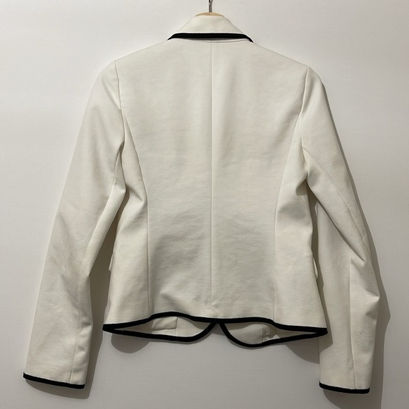 Gap Women’s The Academy Blazer White Black Trim Size 4 - Picture 7 of 7